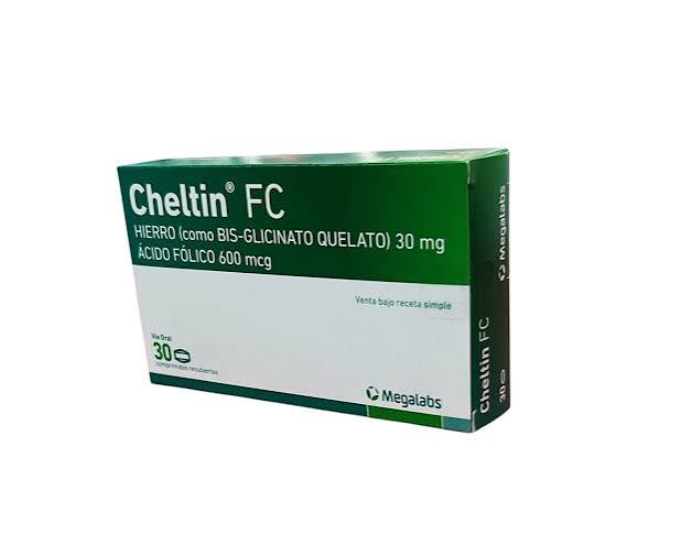 [Hierro- ácido fólico] Cheltin FC x 30 comp