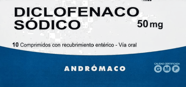 Diclofenaco Sódico 50mg x 10 comp - Andromaco