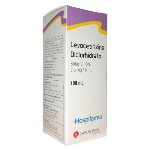 Levocetirizina 2,5 mg/5 mL sol. Oral - Caplin Point