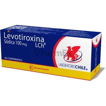 Levotiroxina 100 mcg x 84 comp - Lab Chile