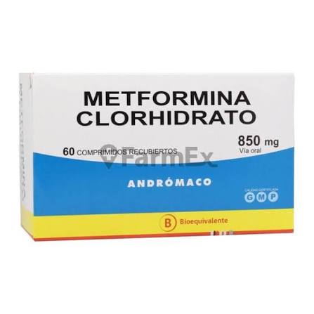 [Metformina] Metformina 850 mg x 30 comp - ANDRÓMACO