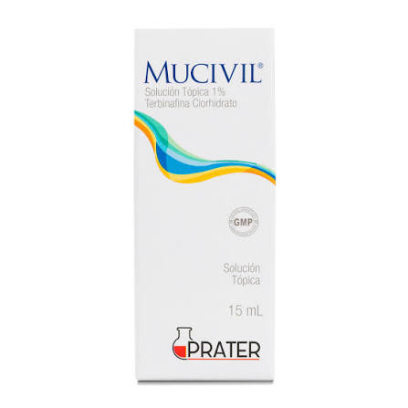Mucivil 1% sol. tópica x 15 mL