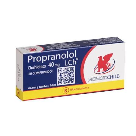 Propranolol 40 mg x 20 comp - Lab Chile