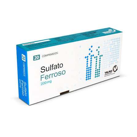 Sulfato Ferroso 200 mg x 20 comp -VALMA