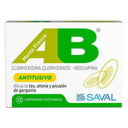 [Clorhexidina/Noscapina] AV Antitusivo menta 12 comp