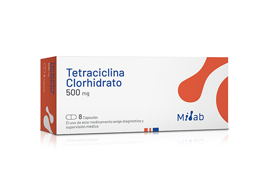 Tetraciclina 500 mg x 8 cáps - MILAB