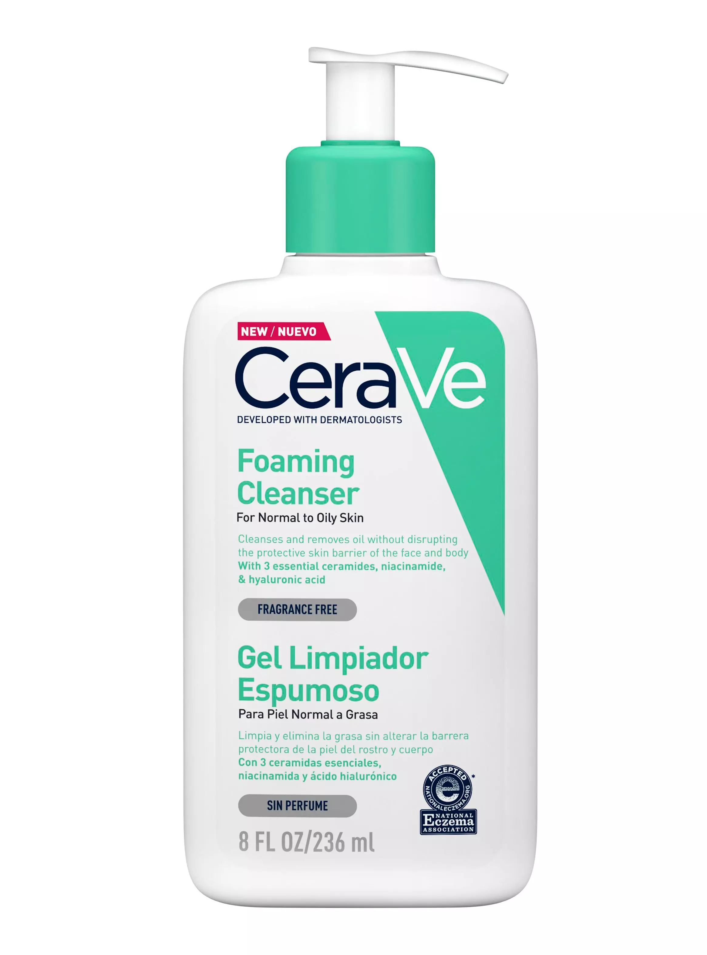 CERAVE GEL LIMPIADOR ESPUMOSO X 236 ML