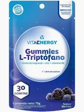 L TRIPTOFANO + CITRATO DE MAGNESIO + ZINC + VITAMINA B6 GOMITAS X 30 UND VITAENERGY