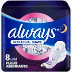 [Toallas higienicas] always toalla ultra fina nocturna 8 un