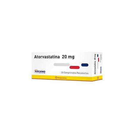 ATORVASTATINA COM 20 MG X 30 ASCEND (BE)