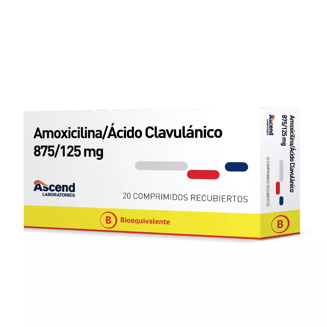 Amoxicilina+Acid/clav com 875/125 mg x 20-ASCEND