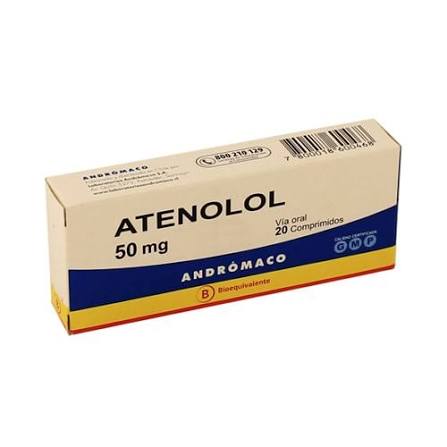 Atenolol 50 mg x 20 comp - Andrómaco