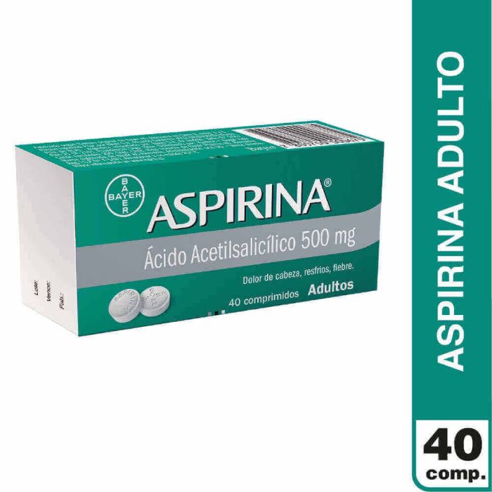 Aspirina com 500 mg x 40